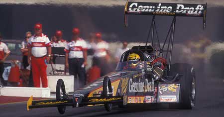 1995 – Snake names Larry Dixon as his successor in the Miller Genuine Draft Dragster